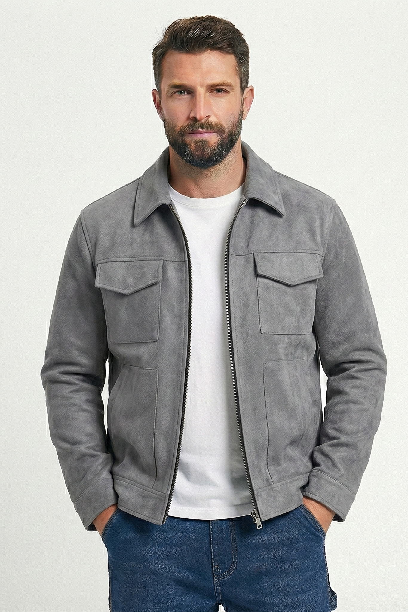 Men's Oversized Suede Jacket | ZENDA