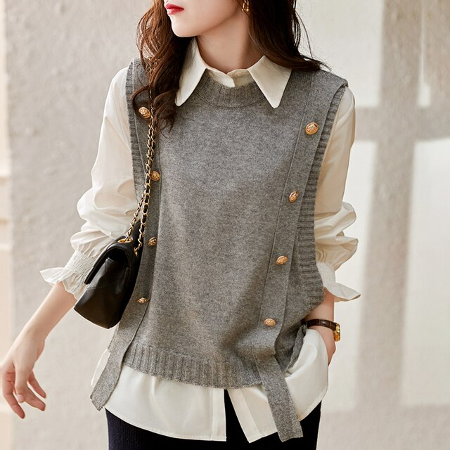 Solid Knitted Vest | Zenda