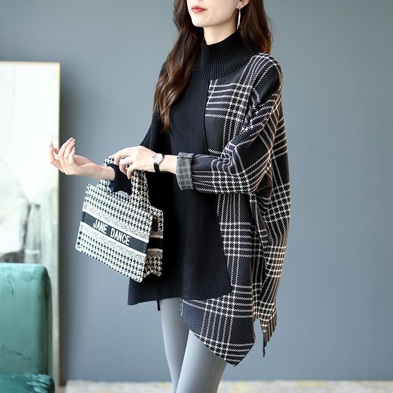 Patchwork Turtleneck Sweater | Zenda