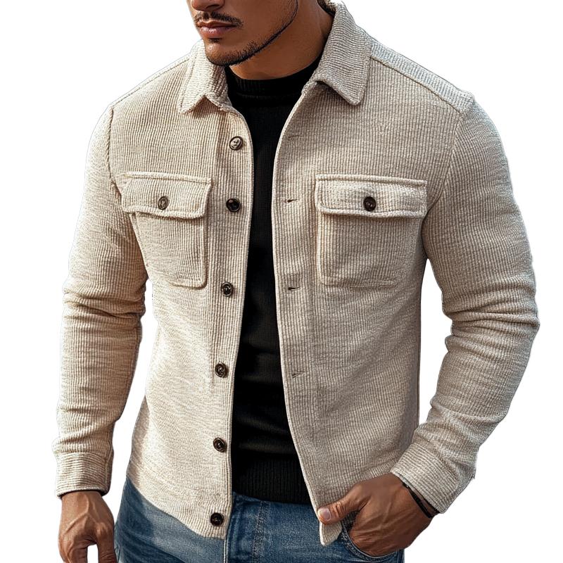 Men's Vintage Striped Lapel Jacket | ZENDA